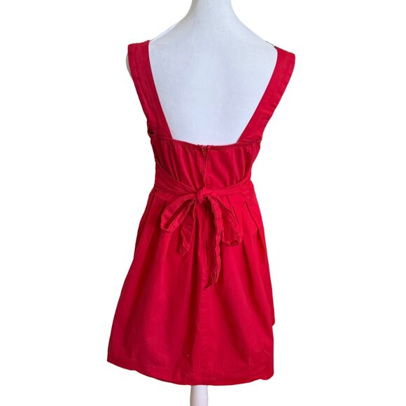 Trixxi Women's Junior 9 Red Fit and Flare Dress - Picture 3 of 5